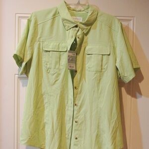 WOMENS NEW LIME GREEN FISHING SHIRT